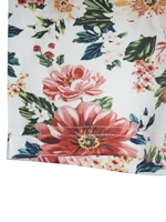 Plus Size Women's Capri Leggings Retro Floral Pattern Comfortable High-Stretch Mid-Length Knit Pants Fashionable and Casual - Image 4