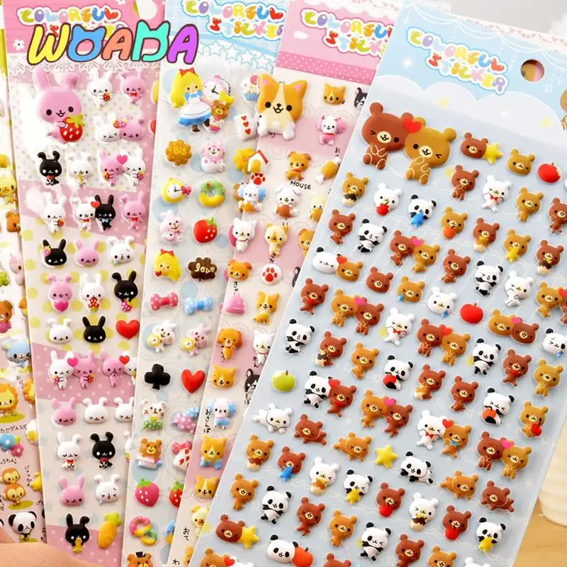 

1PC Kawaii Lovely Small Animal Foam 3D Decorative Stationery Stickers Scrapbooking DIY Diary Album Stick Label 22*9.5CM