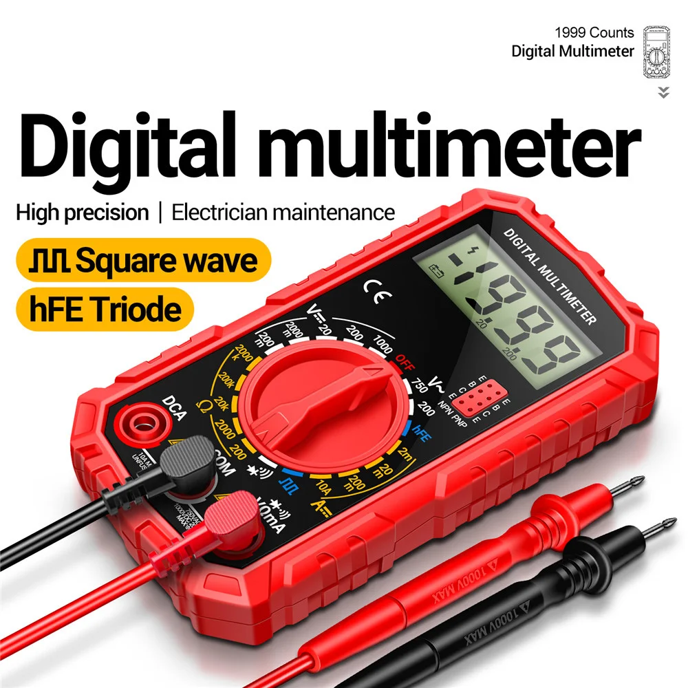 SZ308 Digital Multimeter AC/DC Votage Current Automatic Tester NCV LCD Detector Resistance Ohm Ammeter Capacitance Meter Digital Multimeter Multimeter Tester