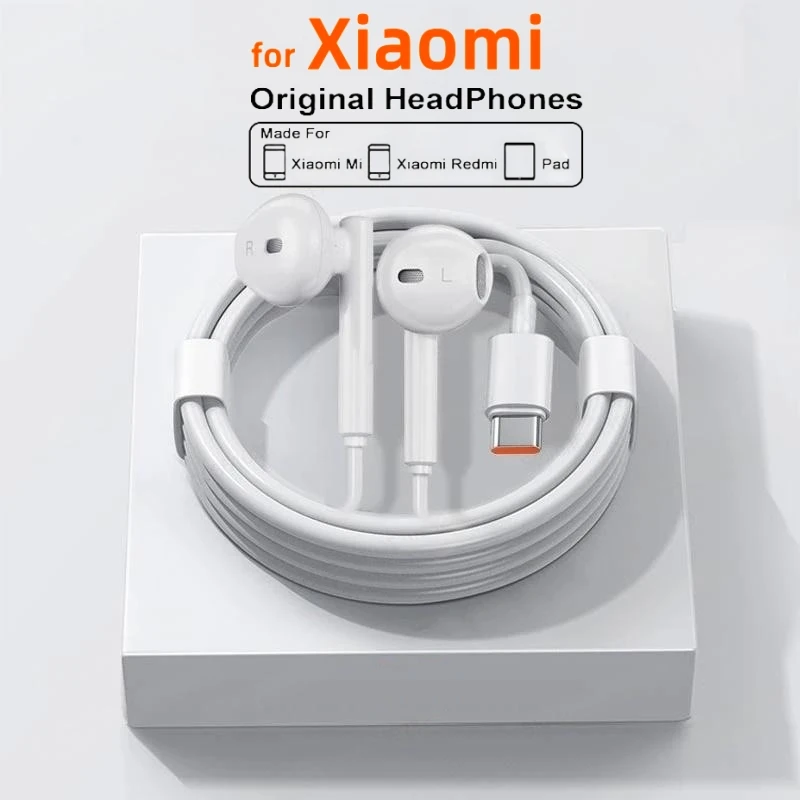 Wired earphone Wired Earphone for Xiaomi Headphones Xiaomi mi 14 13 12 11 in-ear Redmi Note 10 9 8 7 Type C 3.5mm Phone Accessories