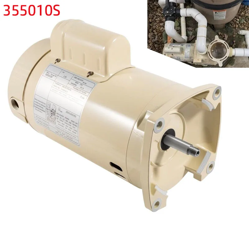 

355010S Pool Pump Replacement Motor Compatible with WhisperFlo High Performance Pool Pumps WFE-4 & WFE-26, 1 Speed