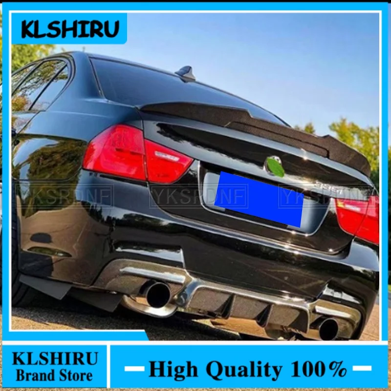 YKSRDNF For BMW E90 Spoiler E90 Carbon Fiber/FRP 318i 320i 325i 330i E90 Rear Wing PSM 2005-2011