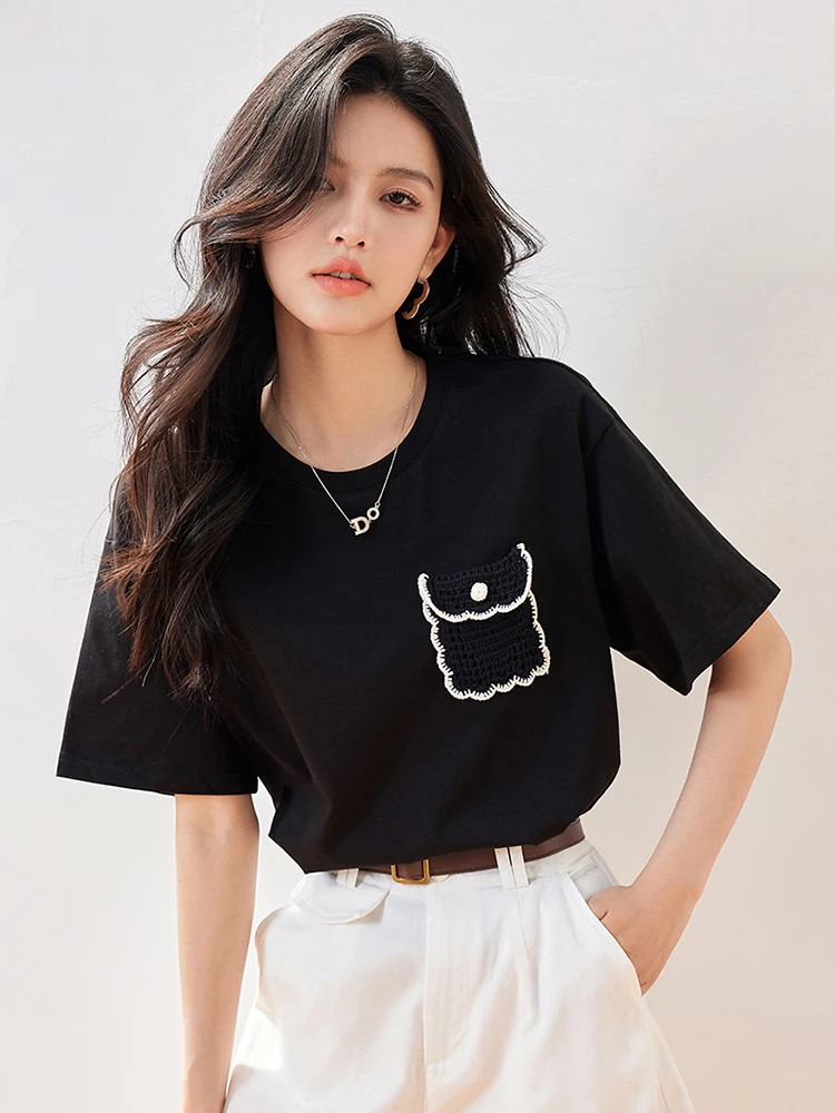 Summer New Short Sleeved Top Women Korean Fashion Loose