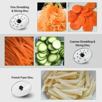 Многофункциональный кухонный комбайн 1300 Вт, 3,5 л, блендер для замешивания, 1,5 л, соковыжималка для цитрусовых, 11 профессиональных аксессуаров, шлифовка/разделка/нарезка — изображение 2