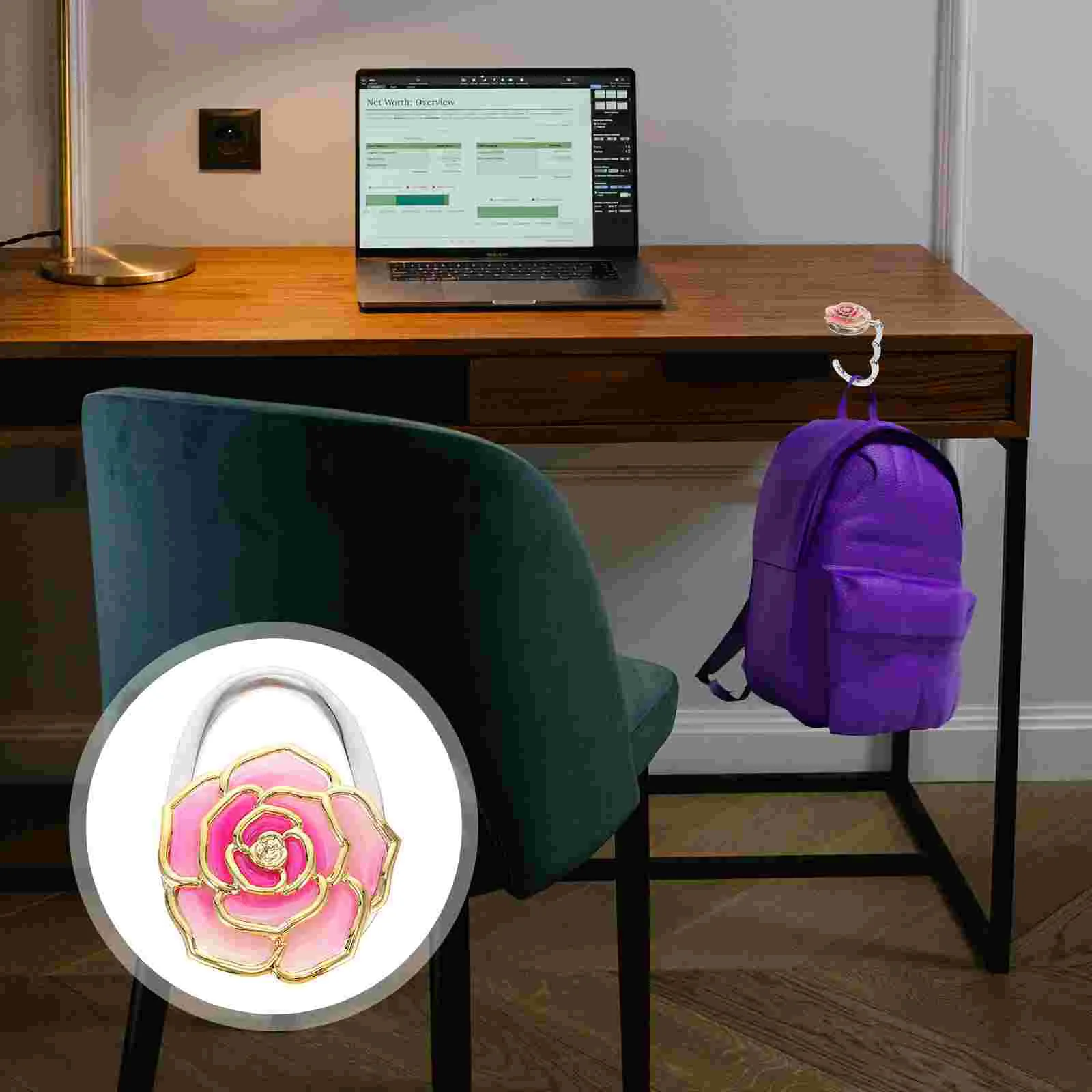 

Bag Table Hook Foldable Handbag Clothing Hangers Backpack Purse Carabiner Holder