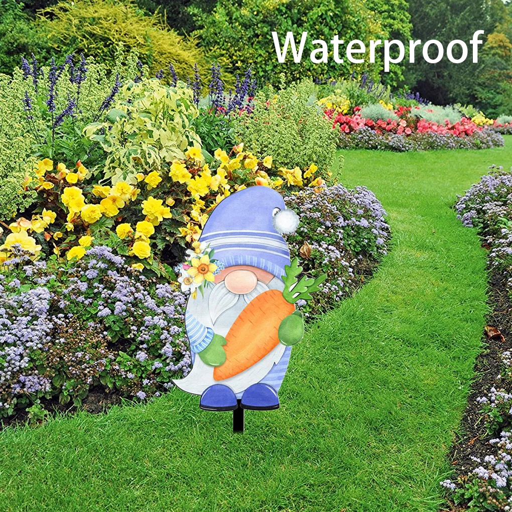 

Пасхальные карликовые маркеры Gnome в виде моркови, ярдов, акриловые карликовые маркеры для двора, для отдыха на открытом воздухе