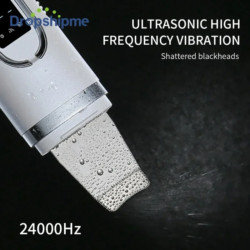 Ultrasonic Skin Scrubber Electric Facial Cleanning Pore Deep Cleaner Acne Blackhead Remover Peeling Shovel Device Beauty