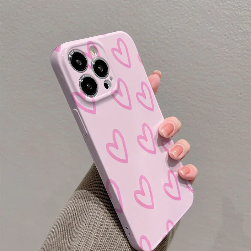 Hard Plastic Love Heart Phone Case - Durable Protective Cover