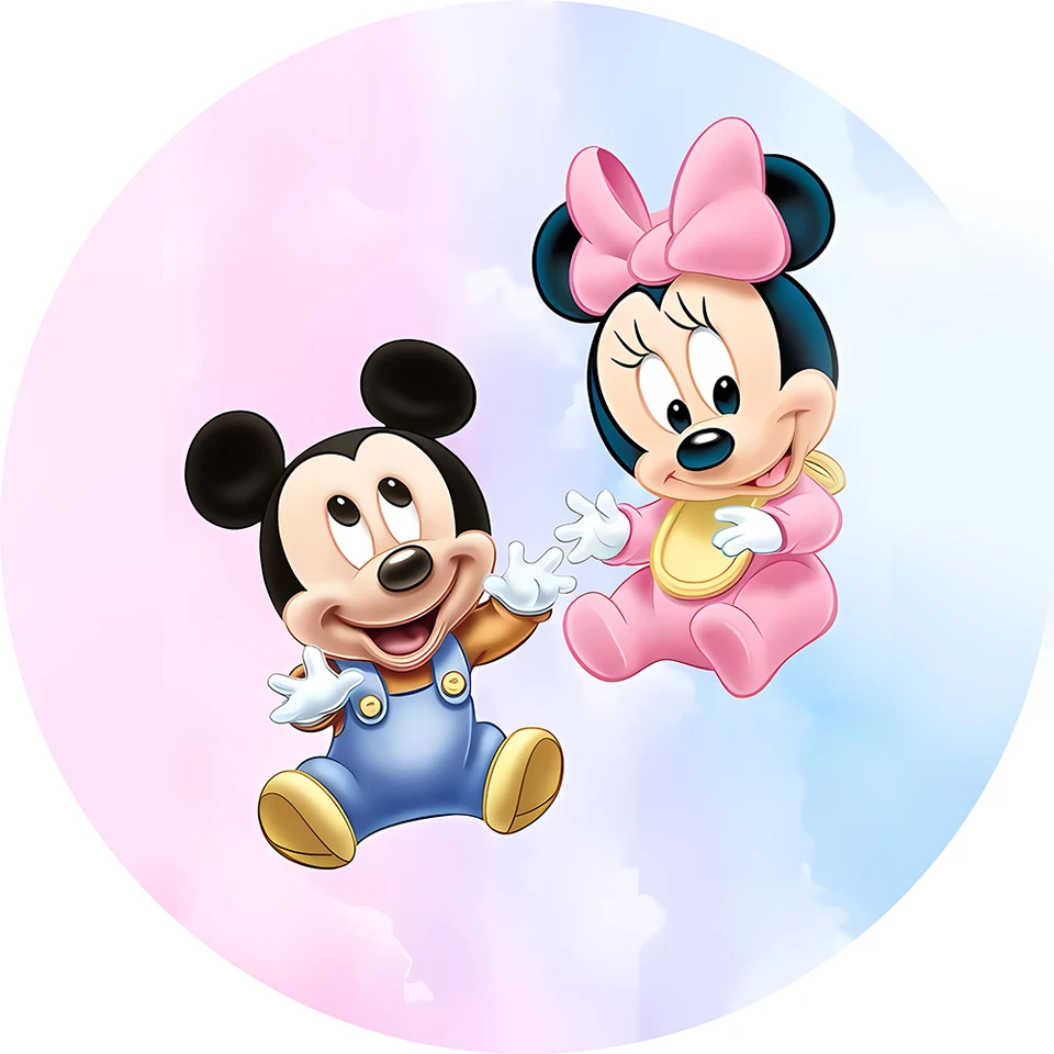 Décoration de ixRévélation du Sexe, Arrière-Plan de Dessin Animé Minnie ou  TureMouse, Cercle Rond, Bannière de ix, Arrière-Plan de Photographie -  AliExpress, image size:960x960
