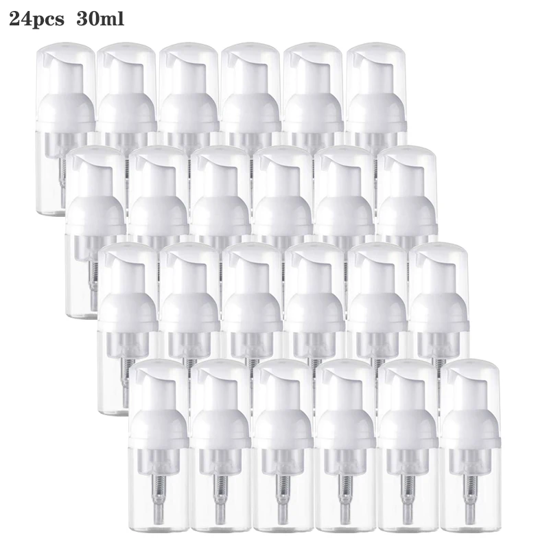 24pack30MLFoamDispenserBottlePlasticRefillablePortableMini
