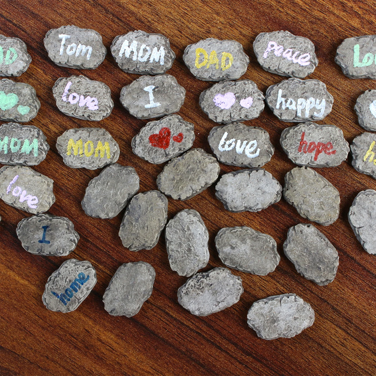 20 Pcs Footstone Ornaments Landscape Decor Plant Moss Miniature Steps Figurines Fairy Garden Accessories Resin Fish Tank