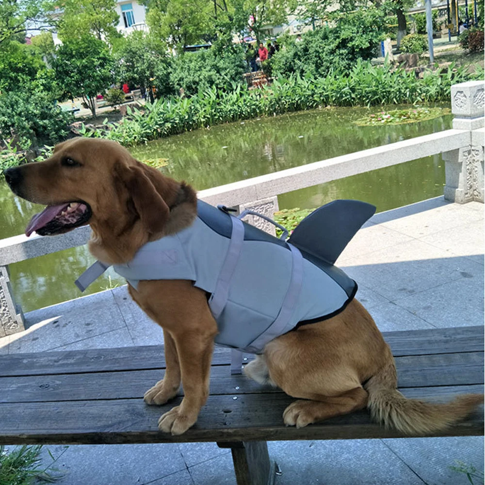 Shark Dog Life Jacket with Handle 4