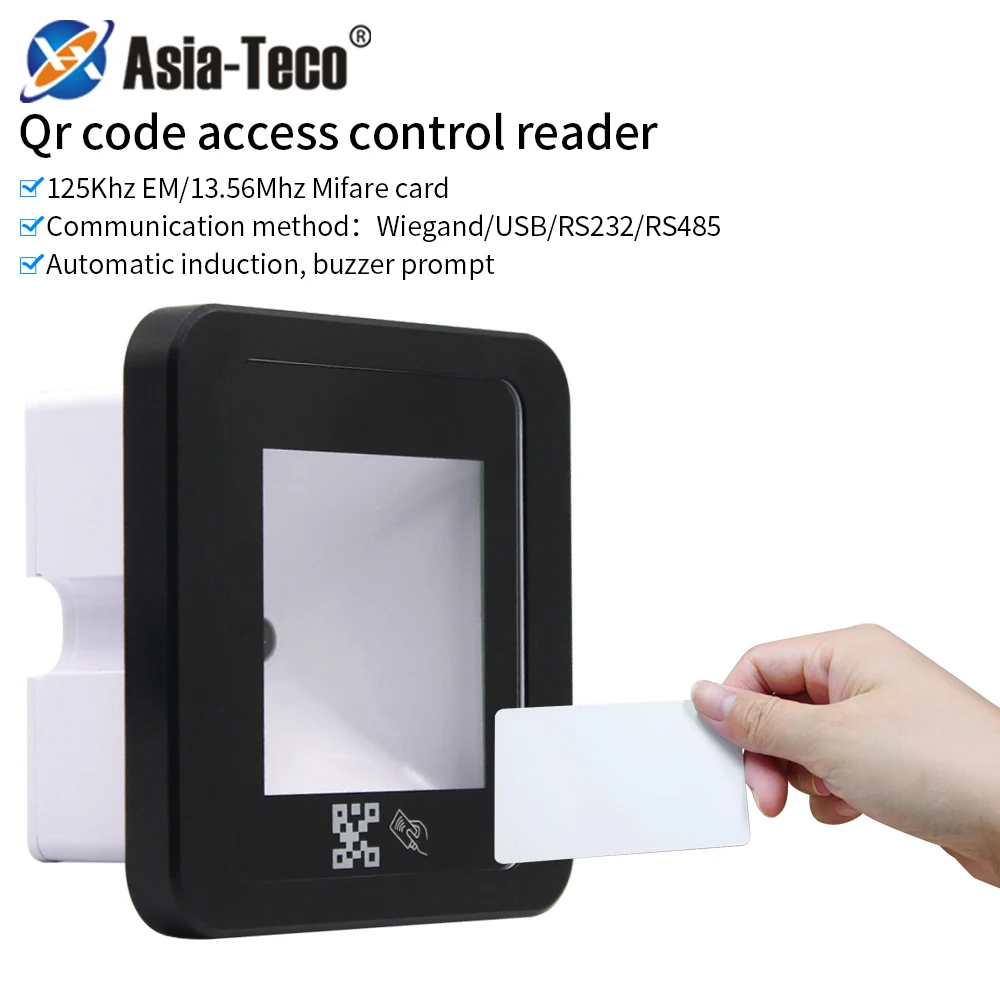 12V RFID Barcode 2D QR Code Reader Access Control Reader Wiegand TTL ...