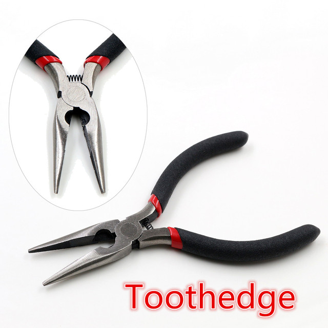 Piece Stainless Steel Needle Nose Pliers Jewelry Making Hand Tool Black 12.5cm