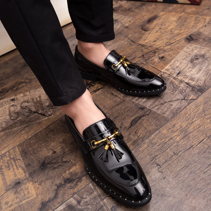 Mens loafers leather Man shoes leather tassel Mocassin homme Calzado hombre Zapatos de hombre Men shoes Men tassel loafers