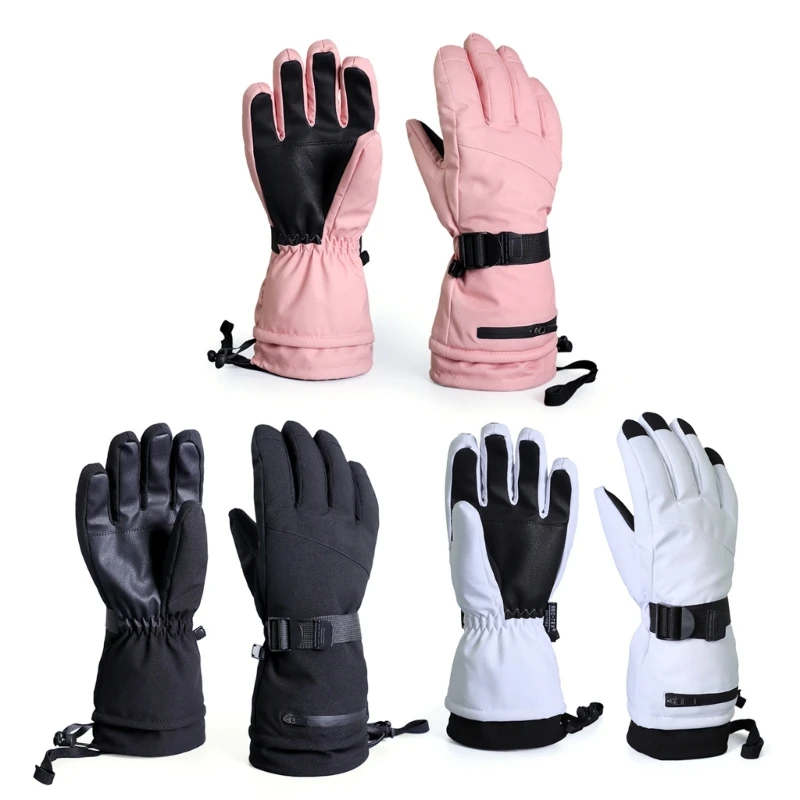 

Adult Winter Warm Gloves Windproof Waterproof Snow Ski Gloves with Zipper Pocket