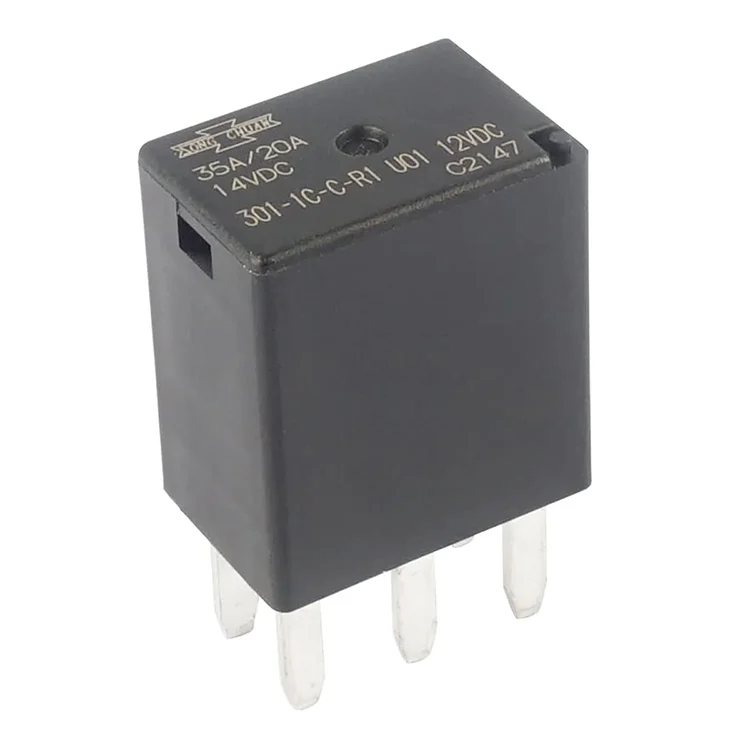 12V DC 301-1C-C-R1 U01 Kfz-Relais 35A/20A 5 Fuß Spule Bistabiles Verriegelungsrelais DPDT 30VDC 2A 1A 125VAC HFD2/005-S-L2-D Wirklich – Detail 4