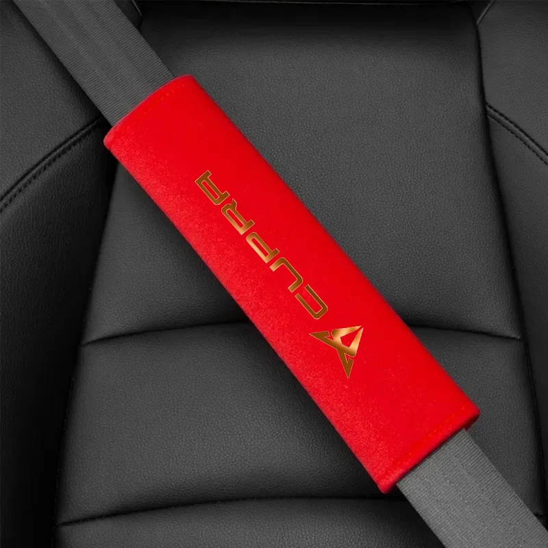Protezione in pelle per cintura di sicurezza auto, 2 pezzi, per Seat Cupra Ateca Born Leon IBIZA Raval Formentor Terramar - immagine 5