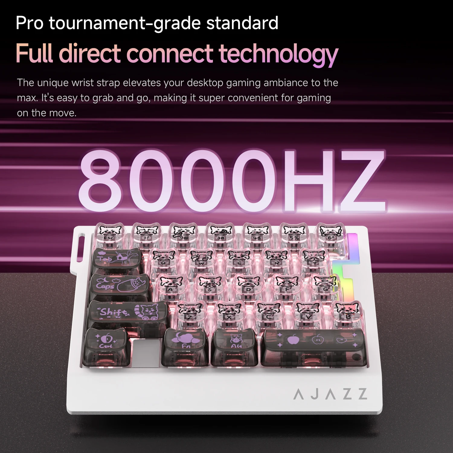 AJAZZ AK029 ULTRA 유선 한손 키보드 8000Hz, RTO.001mm, 288k, 29키 미니 키보드 e스포츠 선수에게 적합