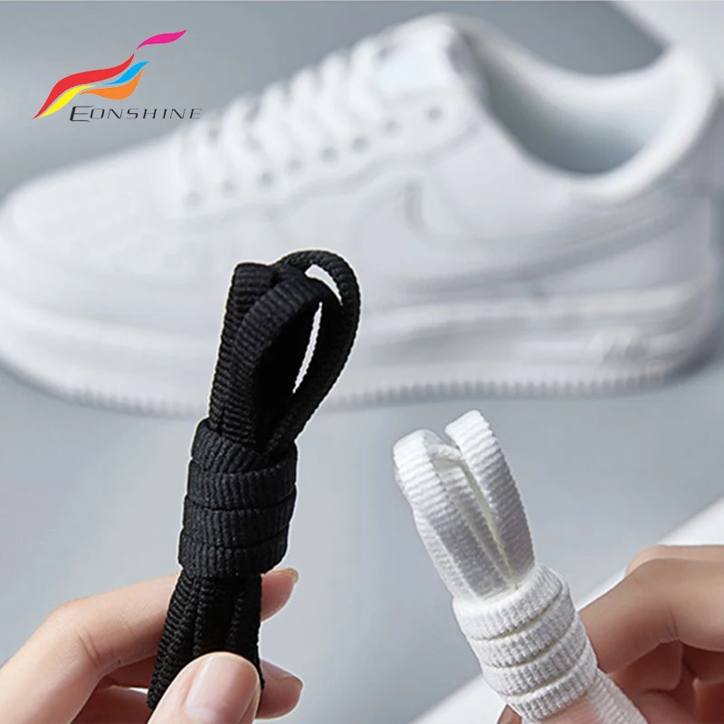 6mm Width Flat Shoelaces for Sneakers Color Basketball Shoes Laces for Shoes White Black Shoelace 90/120/140CM Accessories shoe laces shoelaces without ties shoe accessories