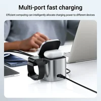 80W 6-in-1 Multifunctional GaN Desktop Charging Station Magnetic Wireless Charger  Fast Charging Cube For IPhone IWatch Samsung - Image 5