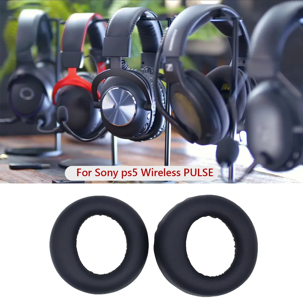 1 Pair Ear Pads Protein Leather Cushions Cover Earmuff Soft Ear Cushions Cover for Sony Playstation 5 Pulse 3D Wireless Headset