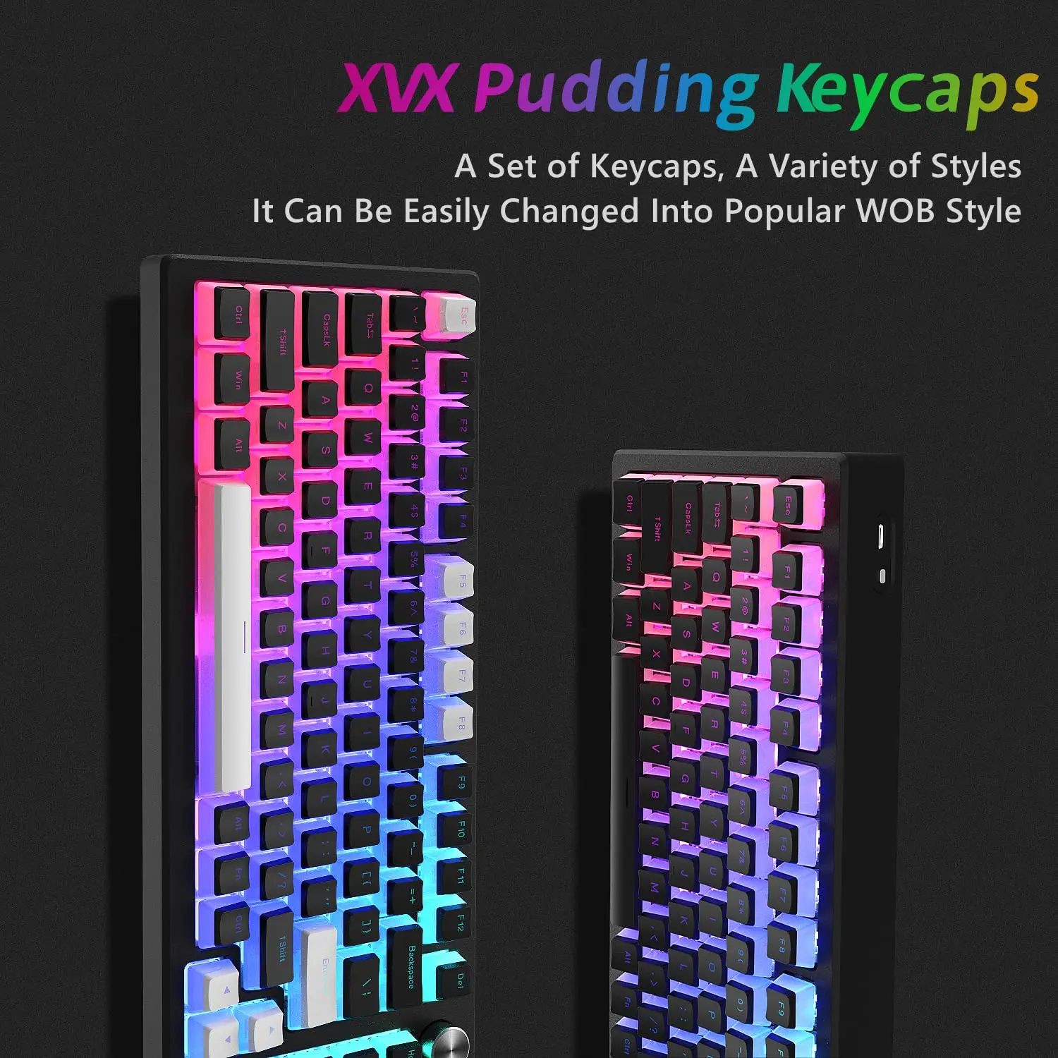 Pudim Pbt Double Shot Keycaps Oem Perfil Custom Keycap Conjunto Suit para 100 75 65 60 Teclado Mecânico Gaming 165 Chave - Imagem 5