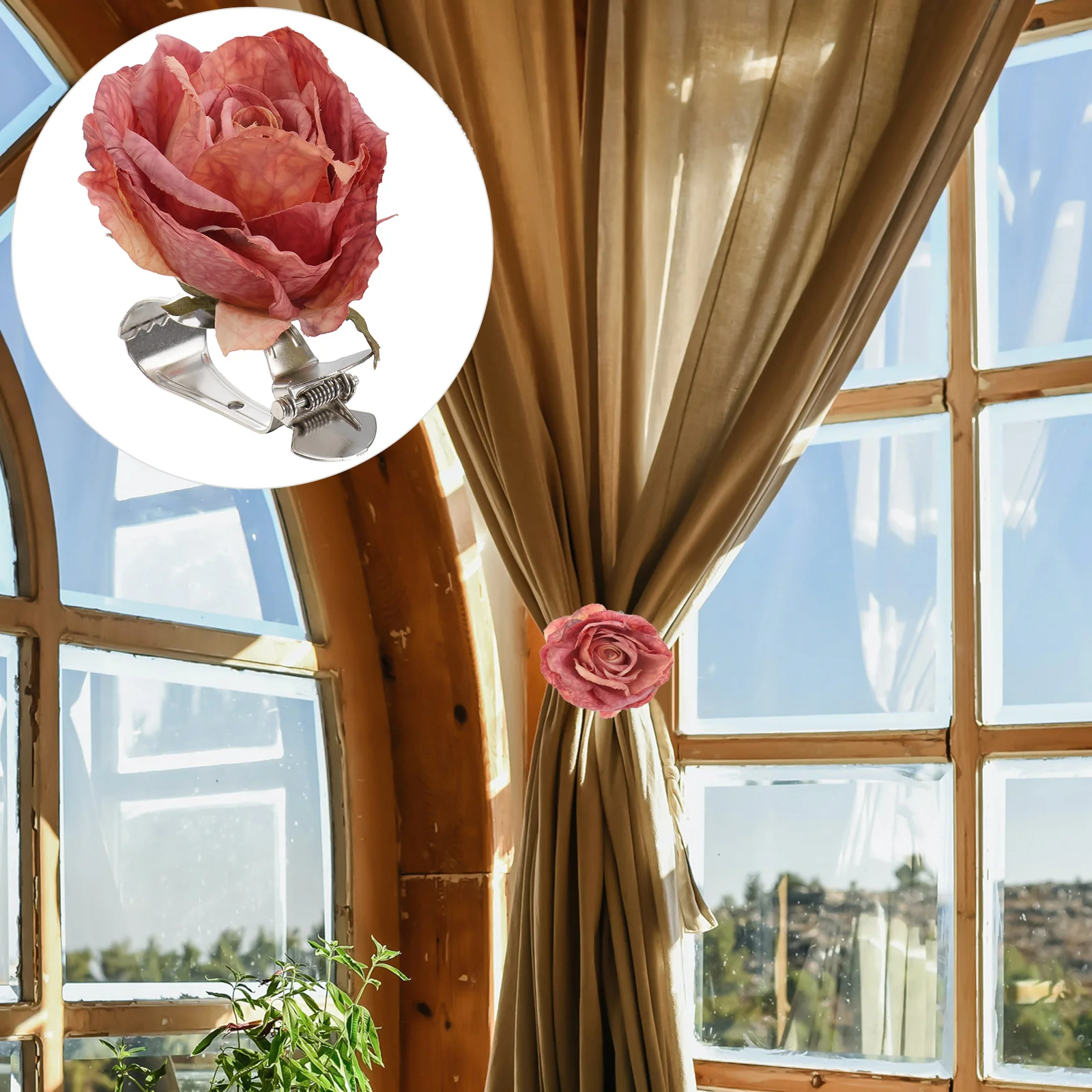 

Curtain Tie Tiebacks Flower Buckle Tieback Backs Curtains Clip Back For Outdoor Drapesbuckles Hooks Hook Clamp Binding