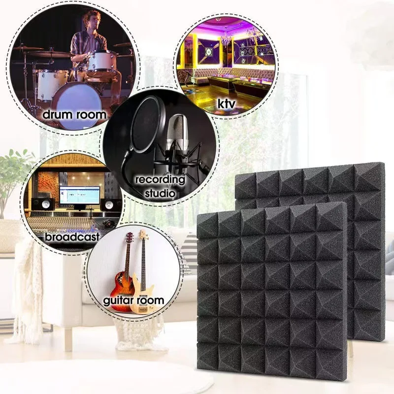 30cm*30cm*5cm Acoustic Foam Panels Soundproof Foam Wall Panels Studio Soundproofing Wall KTV Room Sound Proof
