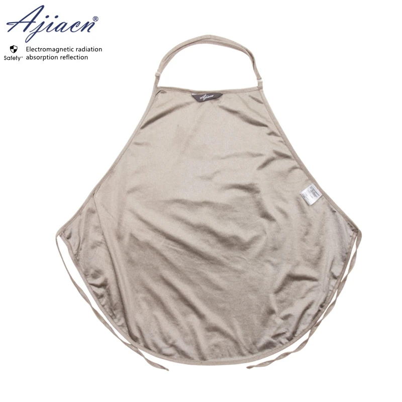Genuine Electromagnetic radiation protective silver fiber knitted fabric maternity apron EMF shielding Pregnant woman apron