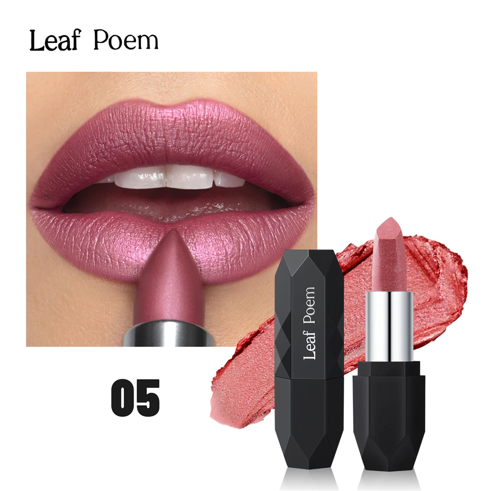 Pearlmuttischer Metallic Lippenstift Langanhaltend Wasserfest_voghion.com