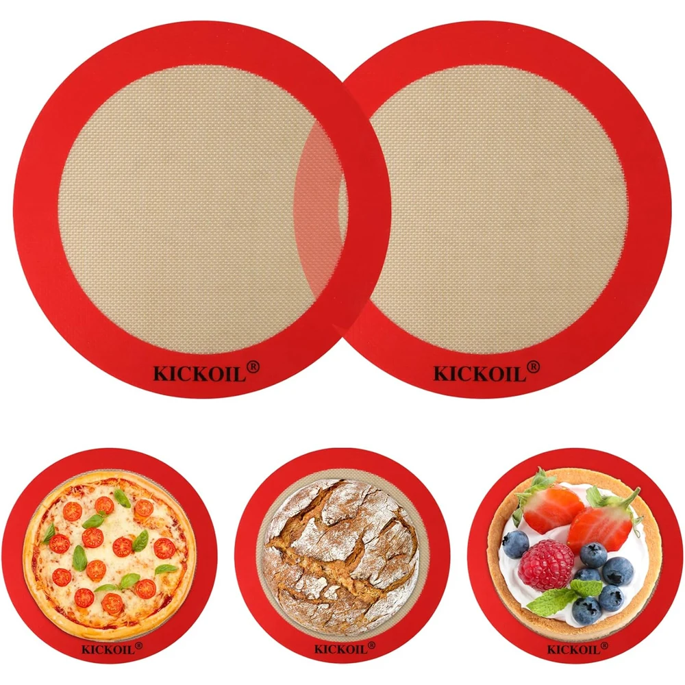 Round Silicone Baking Mats Easy Clean Non-Stick Food Grade Reusable Baking Mats For Oven Macarons Cookies