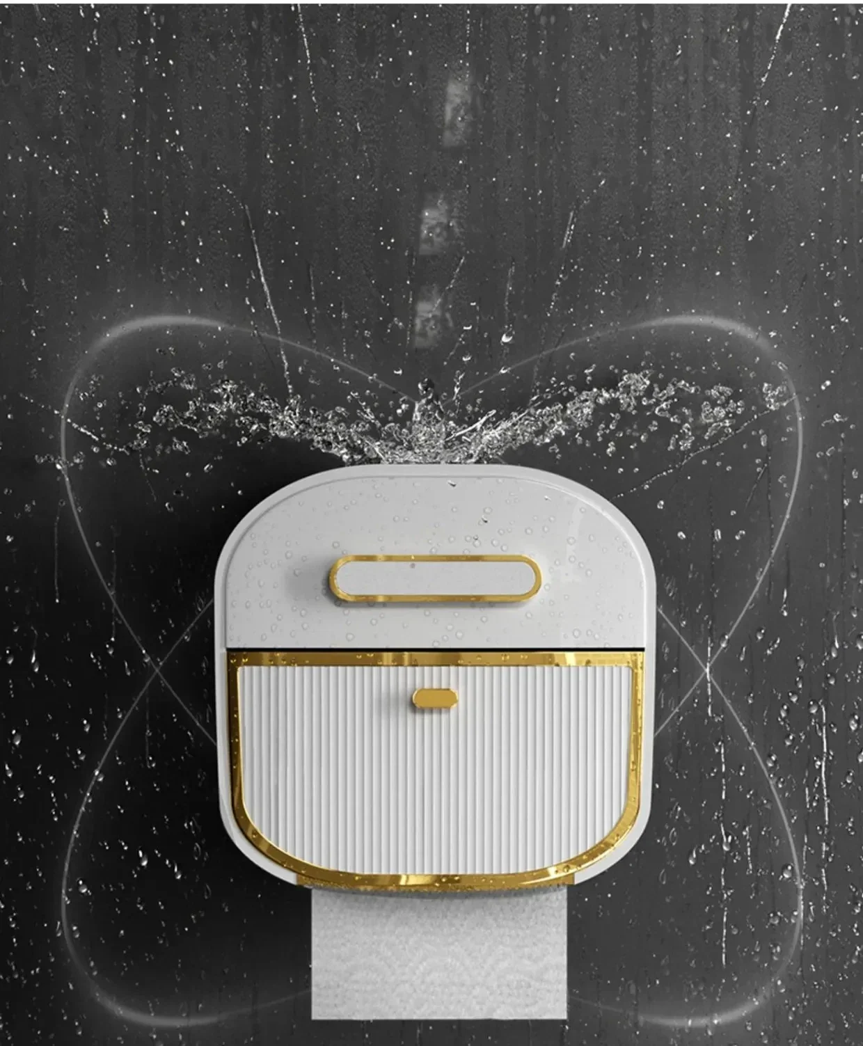 Paper Towel Holder No Drill Paper Towel Holder Roll Storage Waterproof Multi-function Drawer Box Toilet Accessories