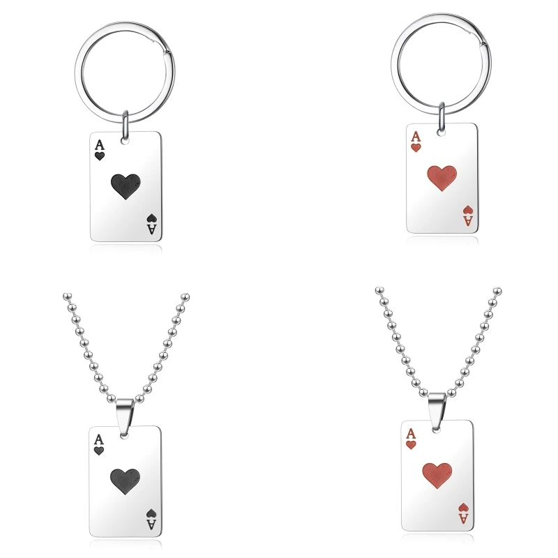 

Men's Stainless Steel Pendant Necklace Keychain Spearhead Arrowhead Polished Silver Color R66E