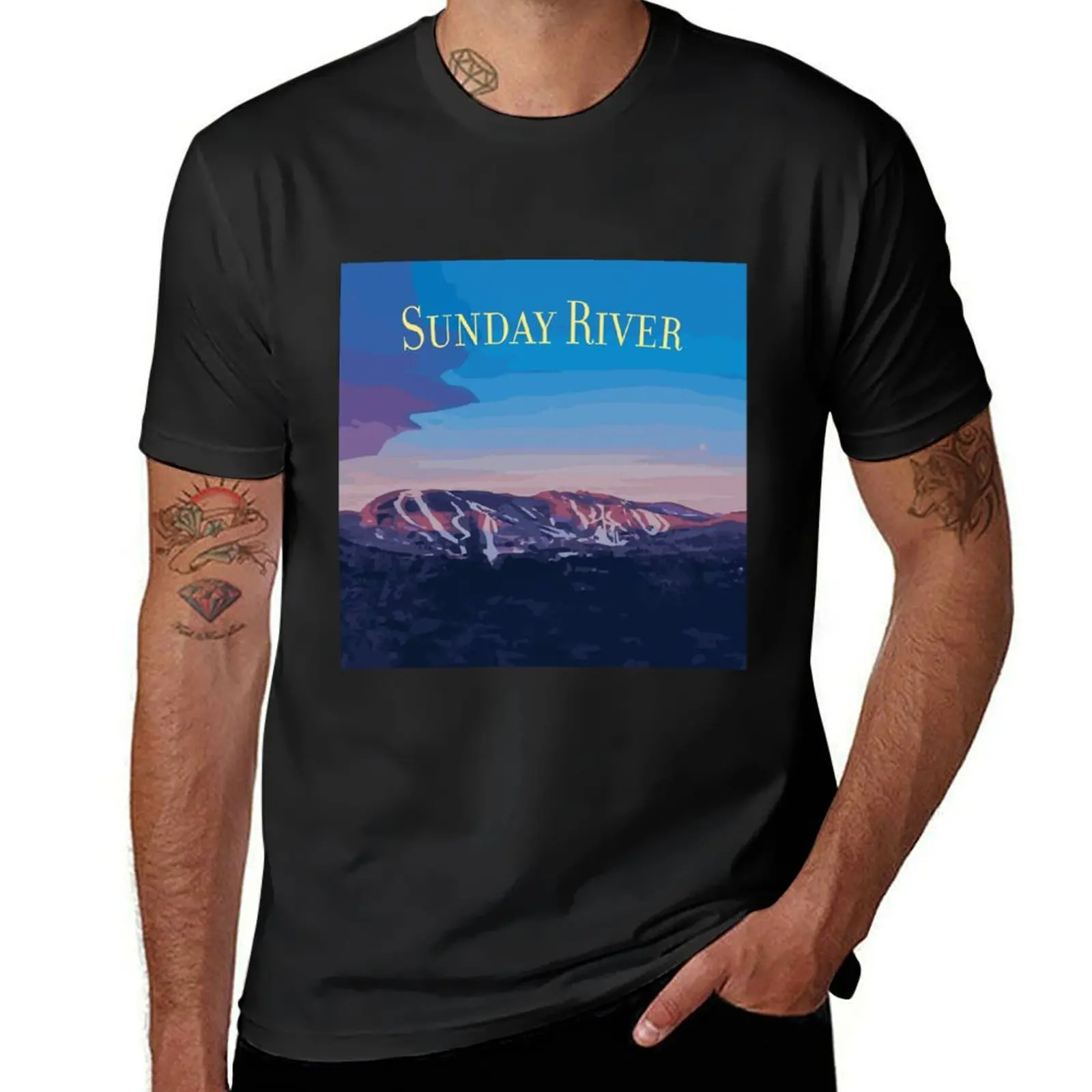 

Sunday River T-Shirt animal prinfor boys Short sleeve tee mens champion t shirts