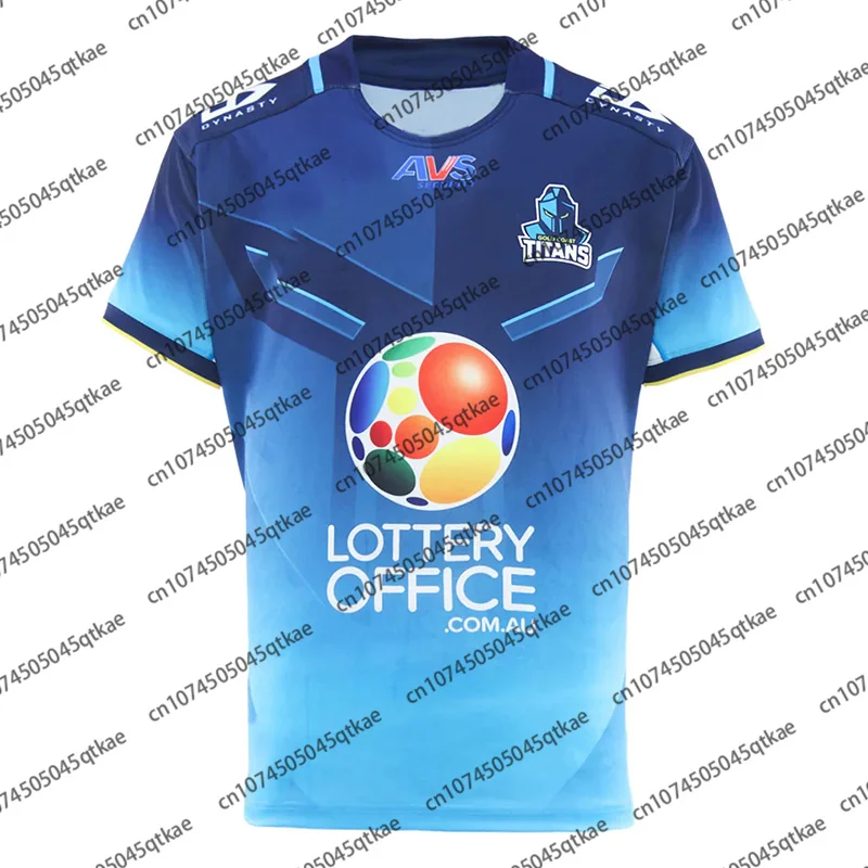 Australian NRL Gold Coast Titans Home Jersey Summer Men Women Training Tshirt Uniform Tee Top For Adult/Kid Men T Shirts Football Jersey