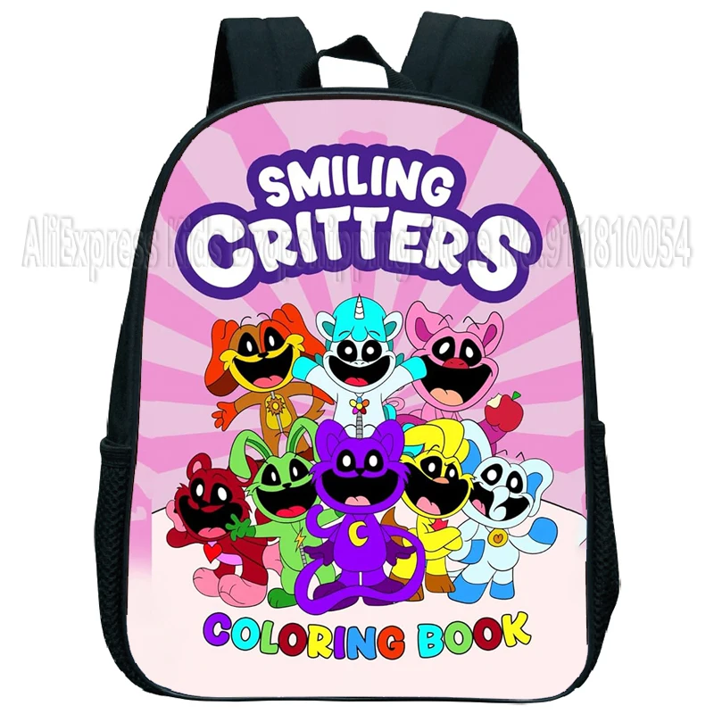 Smiling Critter Kids Kindergarten Backpack Catnap Dogday Toddler Boys Girls Cartoon Knapsack Mochila Children Mini Bagpacks 3