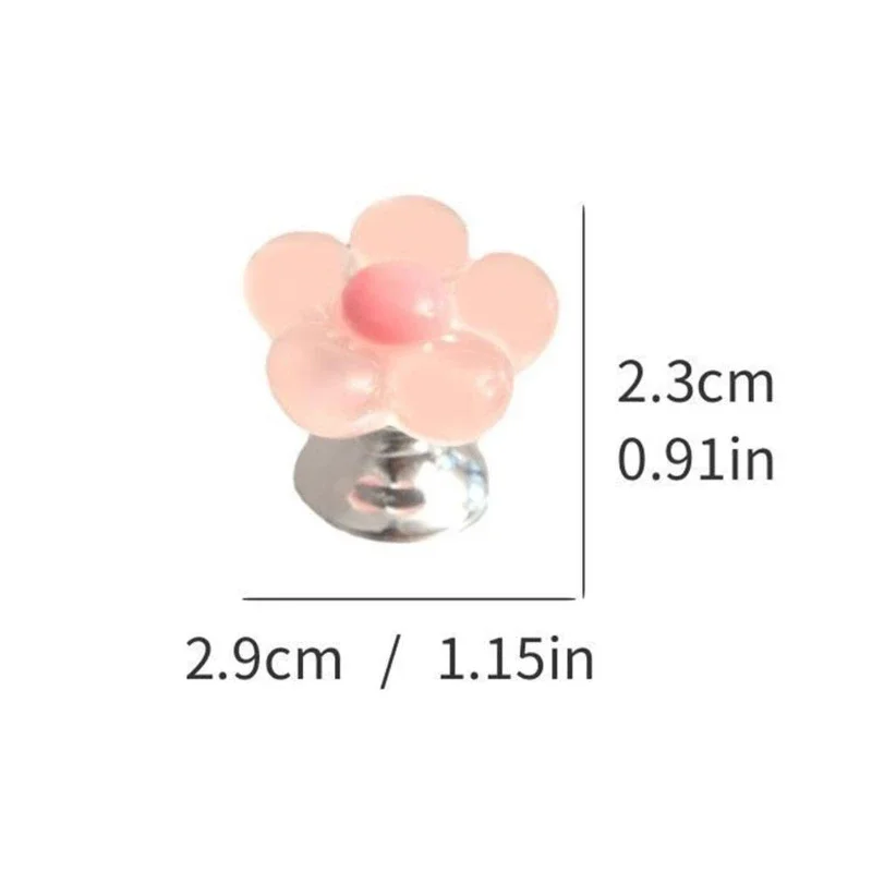 3pcs Flower Shape Self-Adhesive Toilet Press Button Nail Protector Bathroom Decor Accessories Water Tank Drain Buttons