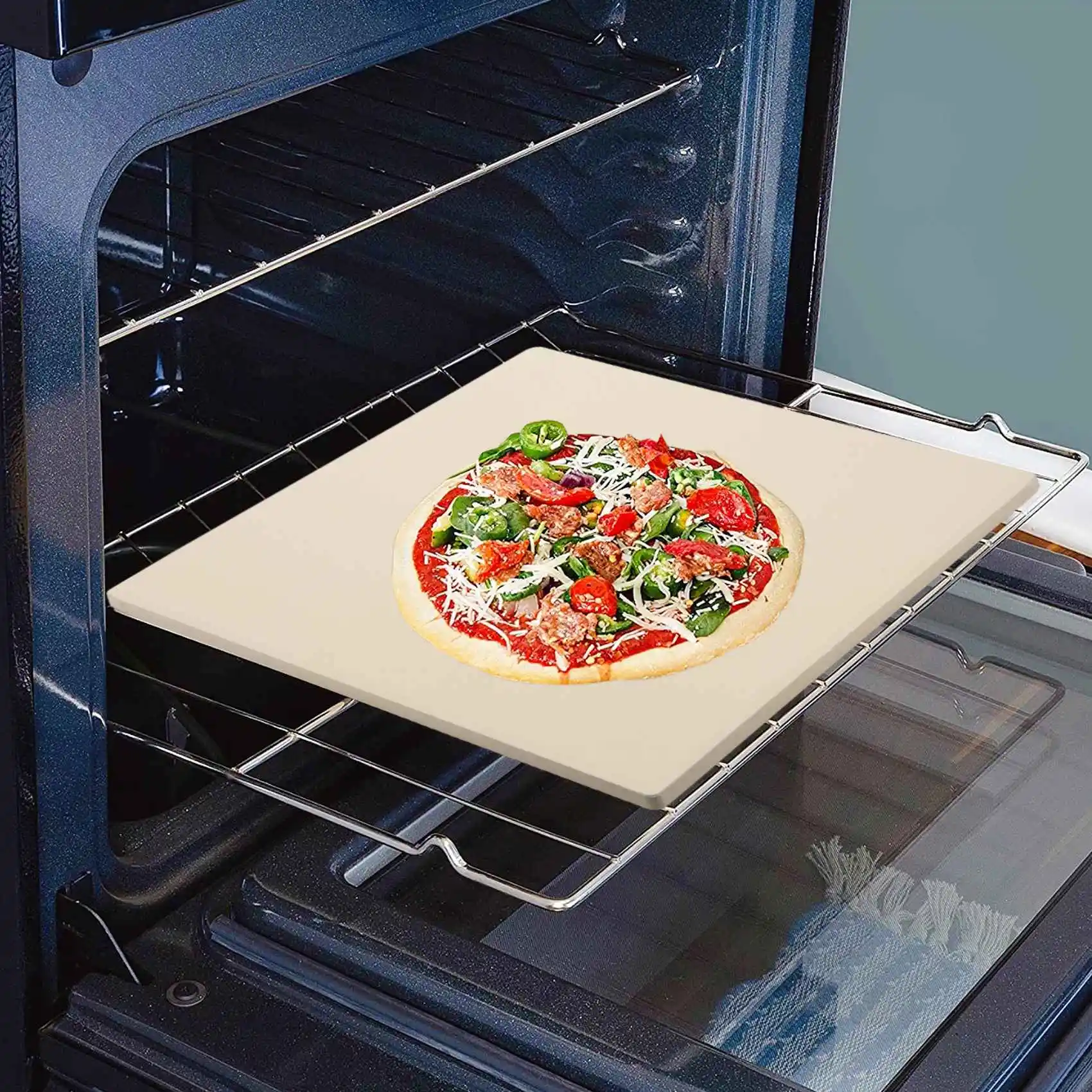 Pizza Stone 305x305x10Mm For Cooking Baking Grilling Pizza Tools For Oven and Bbq Grill Bakeware Bread Tray Kitchen Baking Slab pizza stone