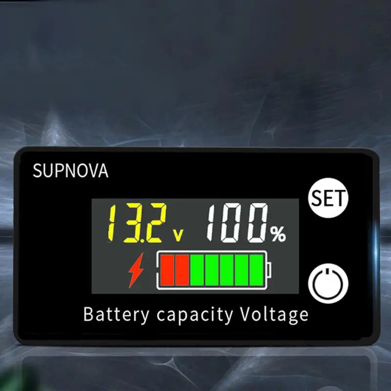 

DC Voltage Meter LCD Color Screen 8-100V Lead-Acid Lithium Storage Power Testing Instrument For Car Motorcycle