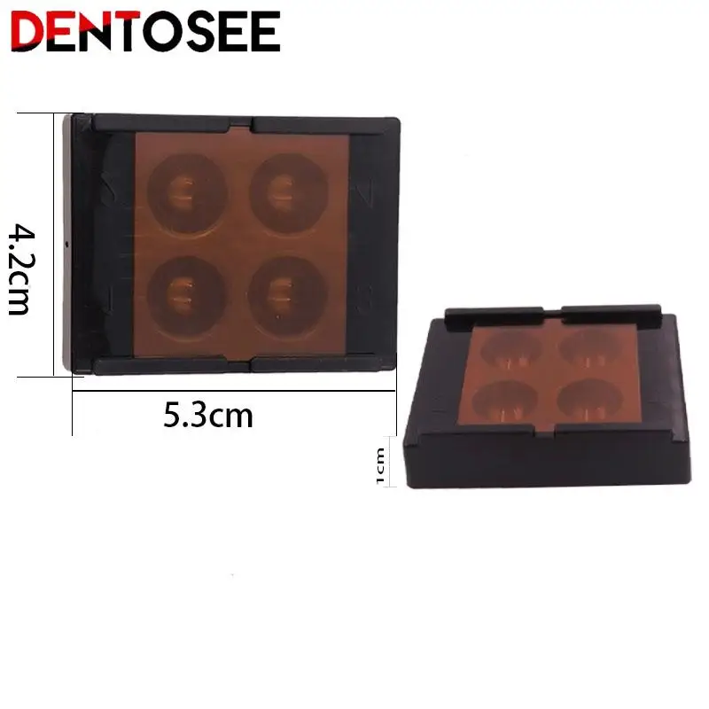 1/3/5/10Box Dental Veneer Storage Box Teeth Patch Shading Light Box 4 Holes Membrane Tooth Denture Retainer Molar Box