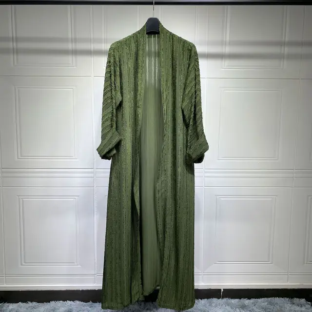 Abaya-Robe de Prière Rouge pour Femme Musulmane, Manches sulf, Kimono Ouvert, Kebaya, Dubaï, Vêtements de Luxe, 2024