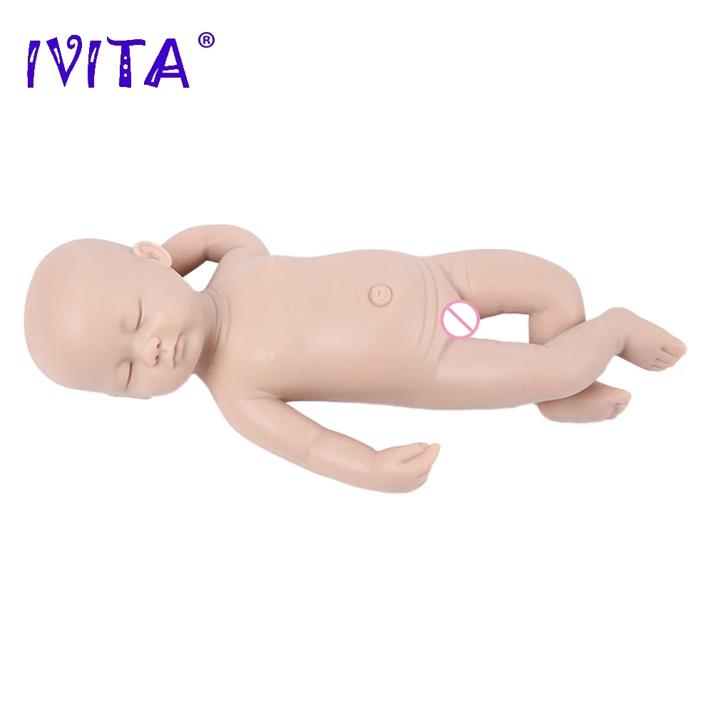 IVITA Unpainted Full Body Silicone Reborn Baby Dolls Lifelike Newborn Doll Baby DIY Blank Kit for Children Christmas Toys  ﻿ 6