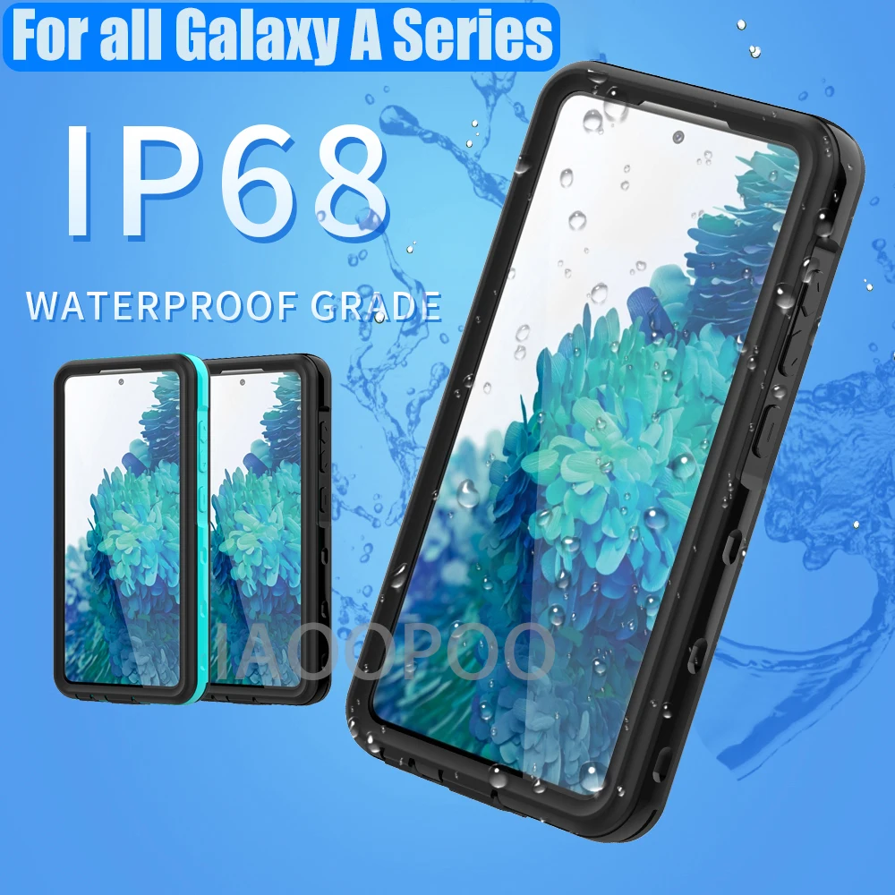IP68 Waterproof Case For Samsung Galaxy A55 A54 A53 A34 A33 A15 A14 A35 A34 Diving Swim Outdoor Sports Anti-fall Cover