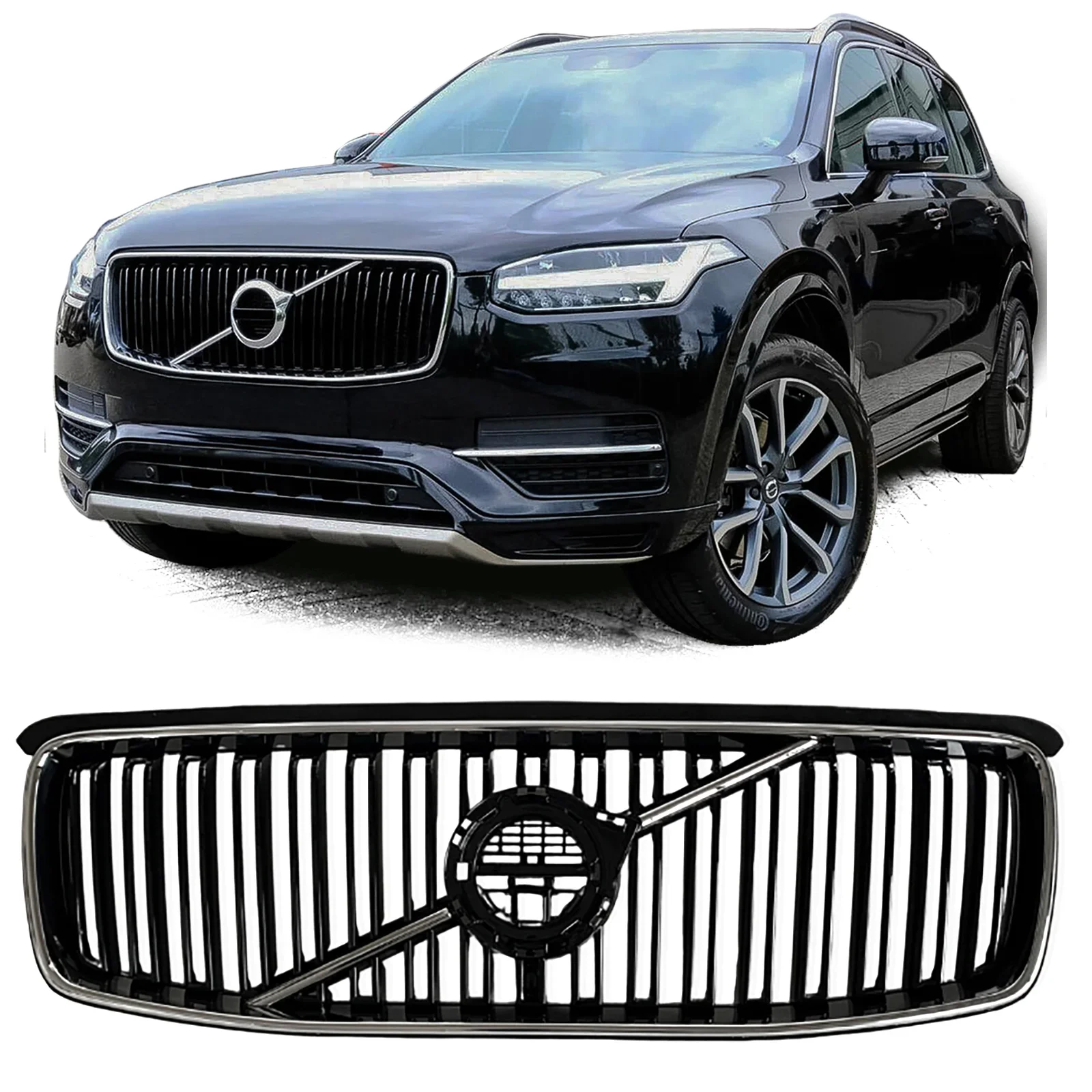 볼보 XC90 2016-2019 토르 블랙 버티컬 하이 버전 프론트 그릴 OE 32228107