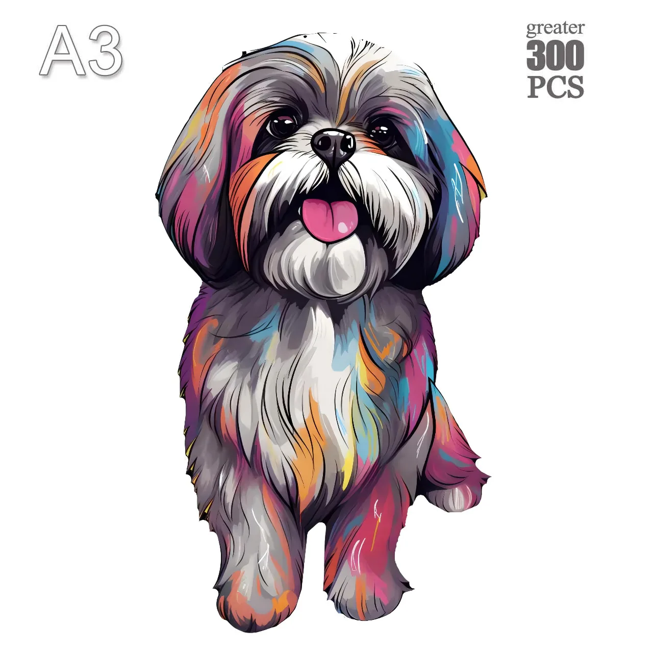 3D Puppy Wooden Jigsaw Puzzle - Premium Animal Puzzle Gift in Boutique Box