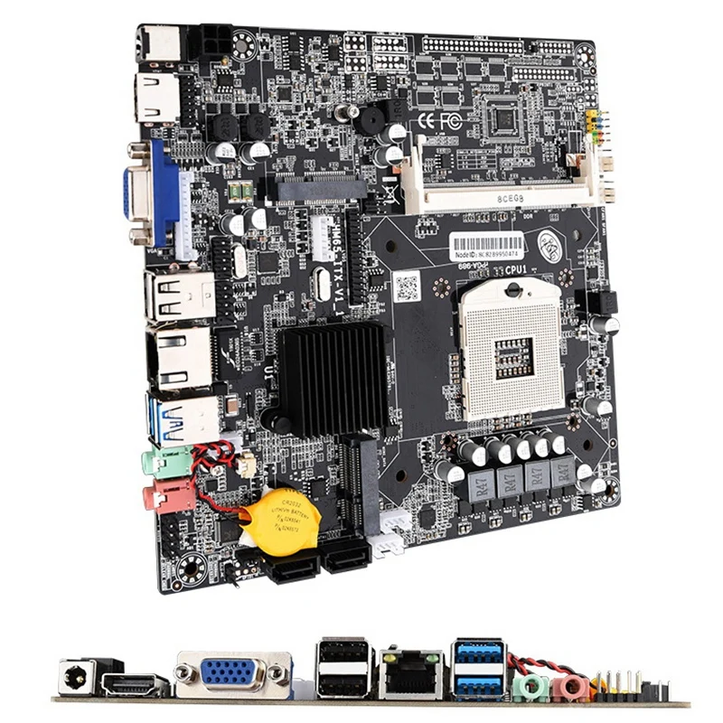 HM65 All-In-One Computer Motherboard ITX Edition Type PGA988 DDR3 Memory on Board VGA/HDMI-Compatible/LVDS Interface best desktop motherboard