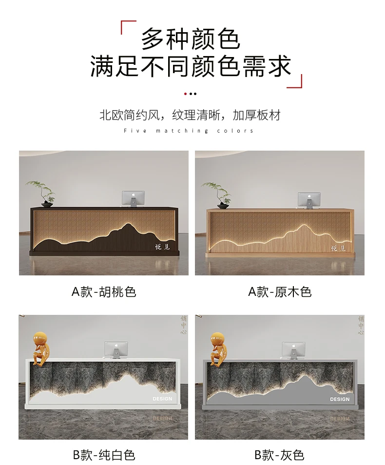 Description Picture 5 of itemShop Reception Desks Standing Desk Cashier Business Simple Commercial Restaurant Checkout Aesthetic Comptoir Caisse Furniture