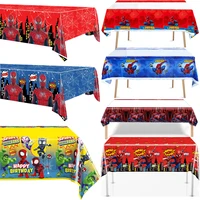 Tablecloth Decorations Spiderman Birthday Party Supplies Spider And His Amazing Friends Table Cover Baby Shower for Kids Gifts 1