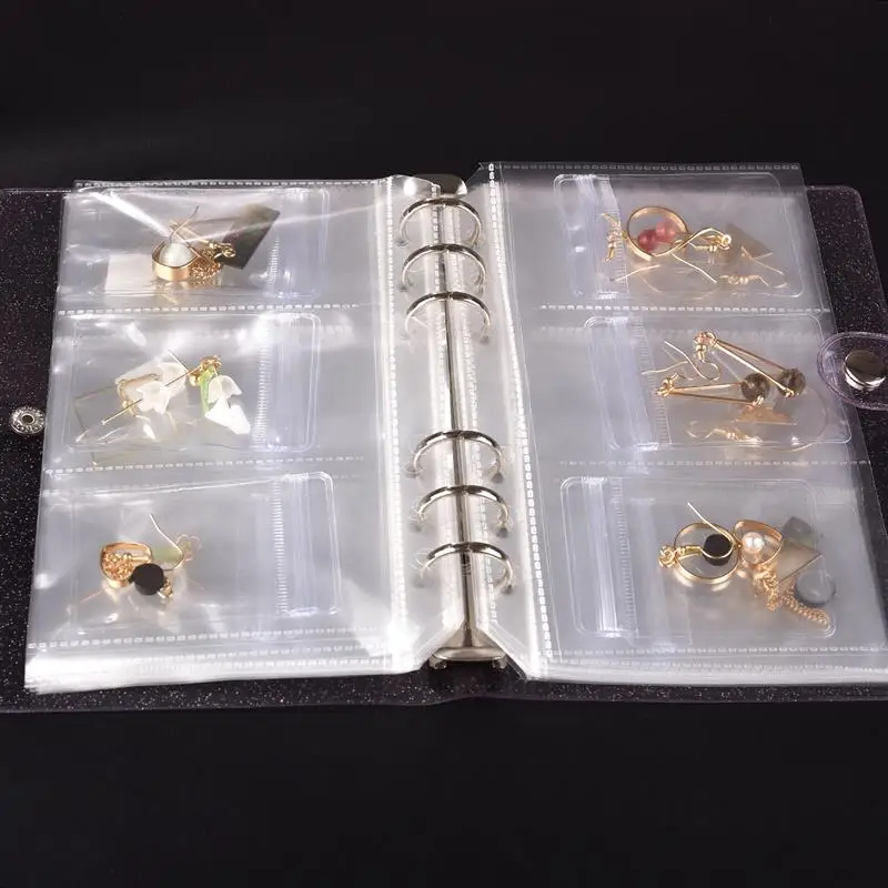 PVC Organizer Boxes Anti-oxidation Jewelry Storage Albums Drawer Organizer Transparent Book Holder Waterproof Jewelry Bag